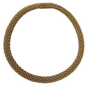 Vintage Ciner Chunky Gold Plated Beaded Collar Necklace Signed 110g